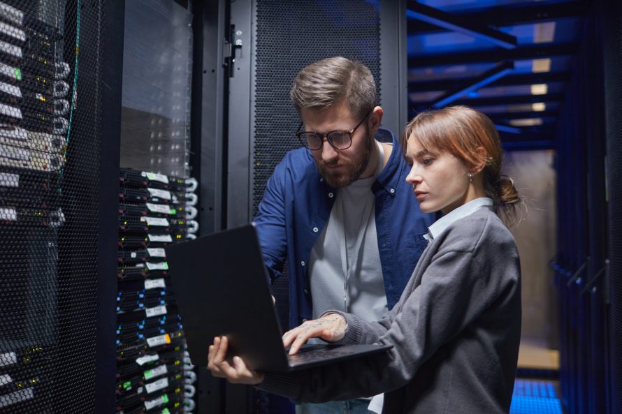 Infrastructure 2 people working