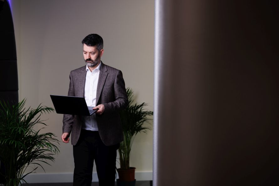 Board Room meeting with tablet technology consulting 