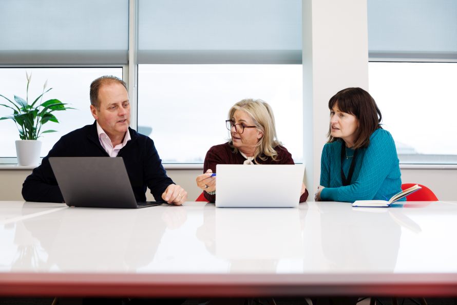 Board Room meeting with tablet technology consulting 